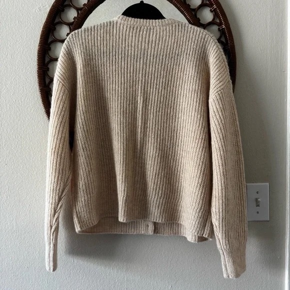 Jenni Kayne Cream Ribbed Cardigan - Picture 2 of 8